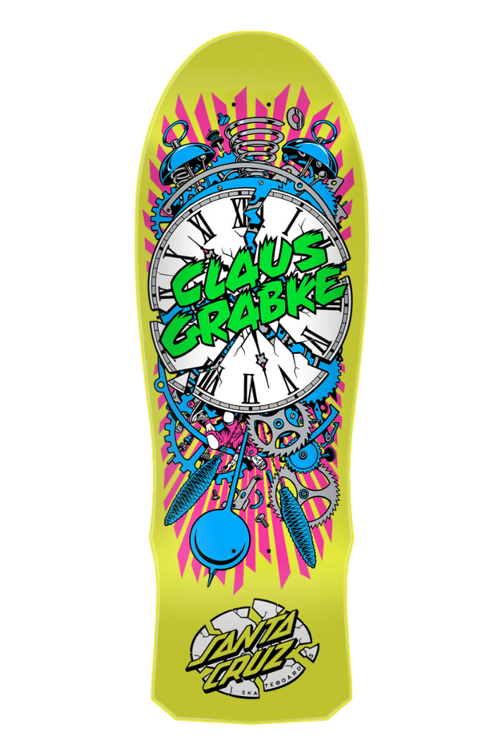 GRABKE EXPLODING CLOCK REISSUE YELLOW 10.04&quot; DECK
