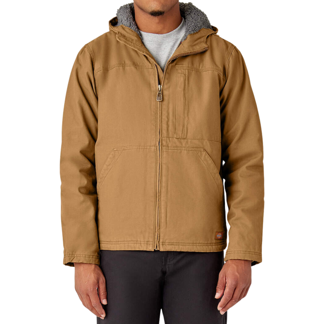 DUCK CANVAS HIGH PILE FLEECE LINED JACKET