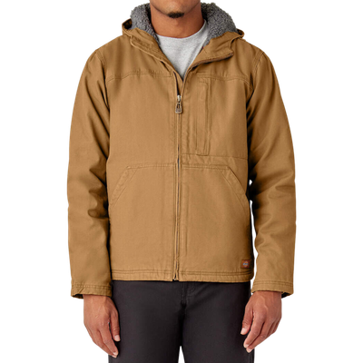 DUCK CANVAS HIGH PILE FLEECE LINED JACKET