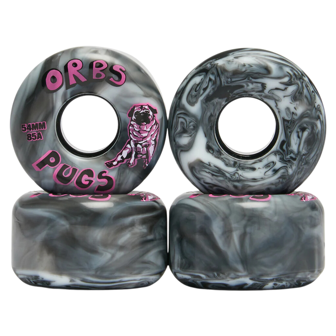 PUGS 54MM / 85A BLACK/WHITE
