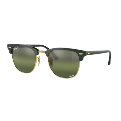 CLUBMASTER GREEN ON ARISTA/DARK GREEN MIRROR POLAR