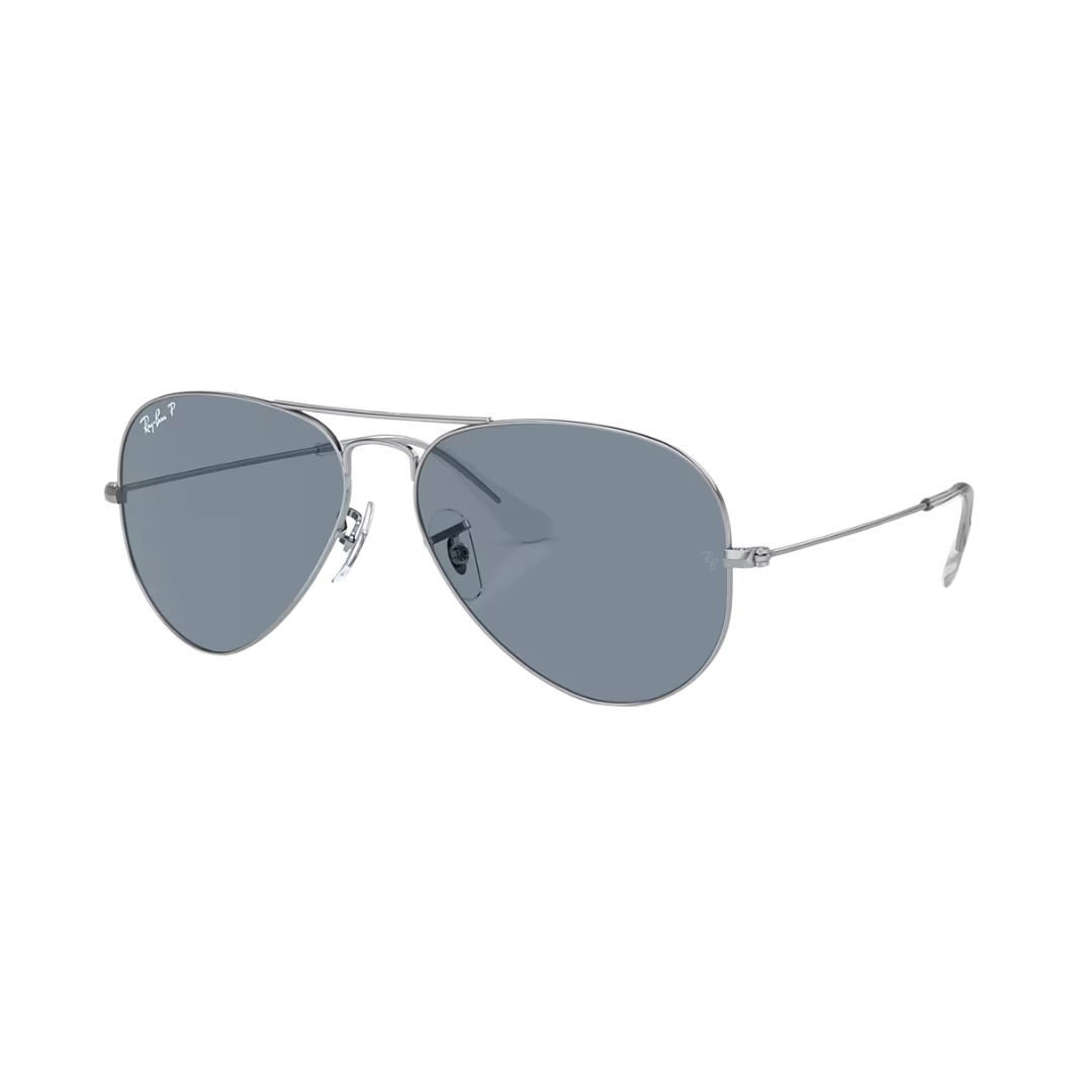 AVIATOR LARGE METAL SILVER/POLAR BLUE