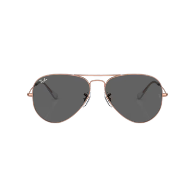 AVIATOR LARGE METAL ROSE GOLD/DARK GREY