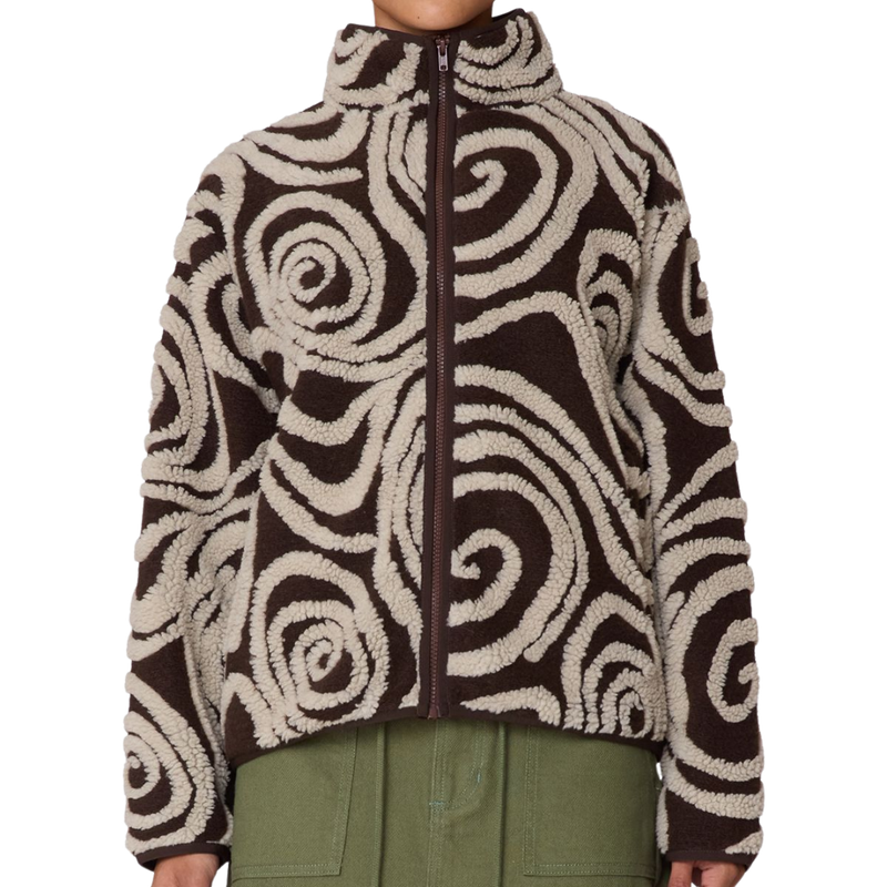 W SWIRLS JACQUARD ZIP JACKET