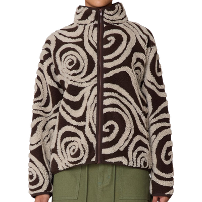 W SWIRLS JACQUARD ZIP JACKET