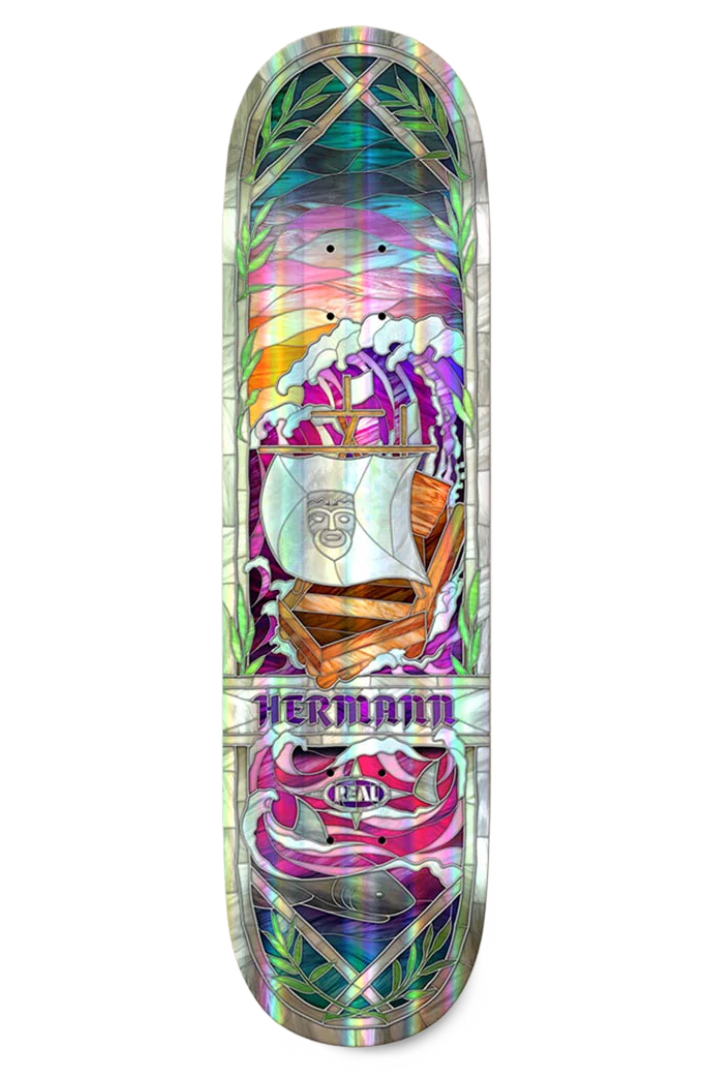 HERMANN HOLO RAINBOW FOIL CATHEDRAL 8.38&quot; DECK