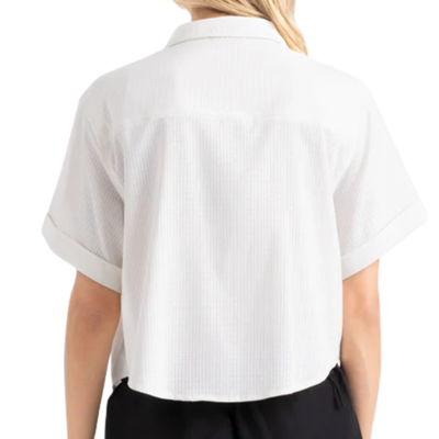 BLESS UP CROPPED BUTTON UP SHIRT