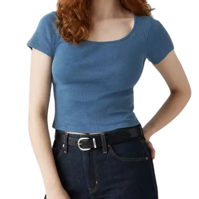 ESSENTIAL SQUARE NECK TEE