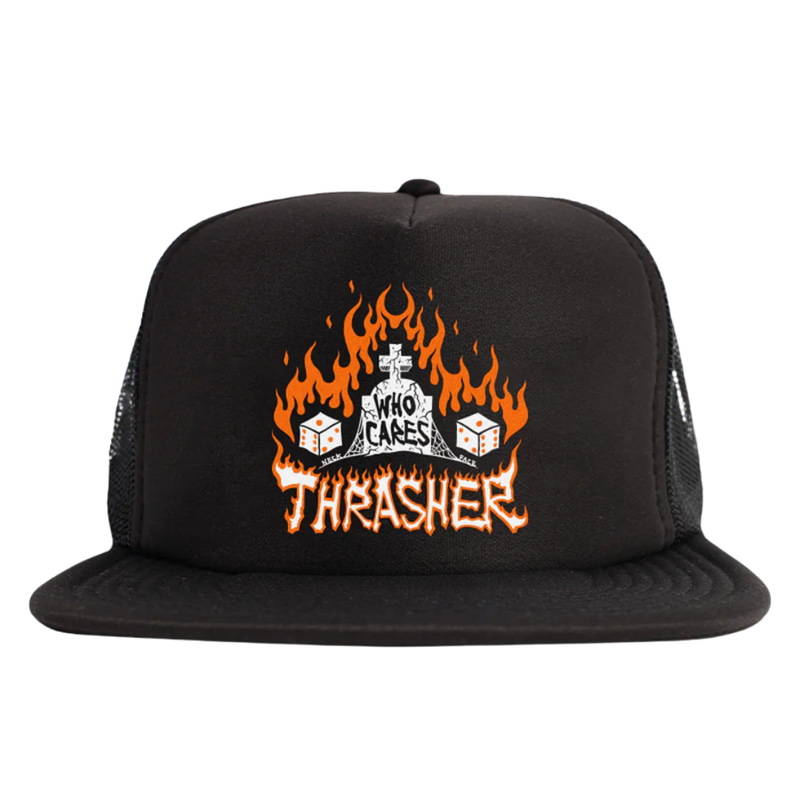 WHO CARES BY NECKFACE TRUCKER HAT