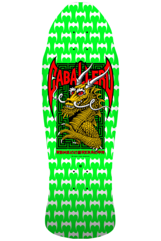 CABALLERO STREET SPOON REISSUE GREEN/WHITE 9.625&quot; DECK