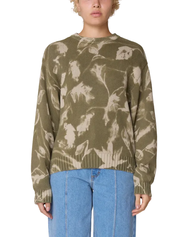 W LEAVES CREW SWEATER
