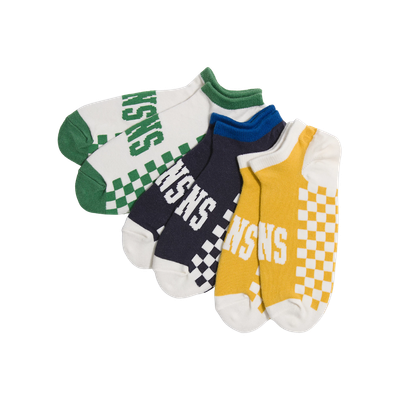 VANS CHECKERBOARD KICK 3-PACK SOCKS
