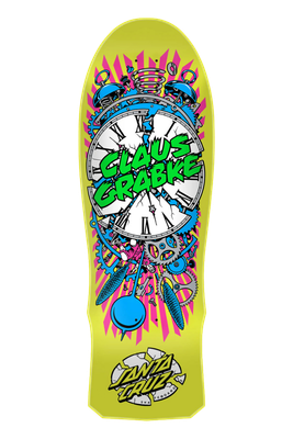 GRABKE EXPLODING CLOCK REISSUE YELLOW 10.04" DECK