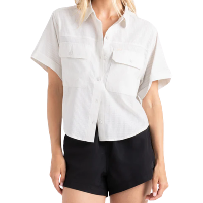 BLESS UP CROPPED BUTTON UP SHIRT