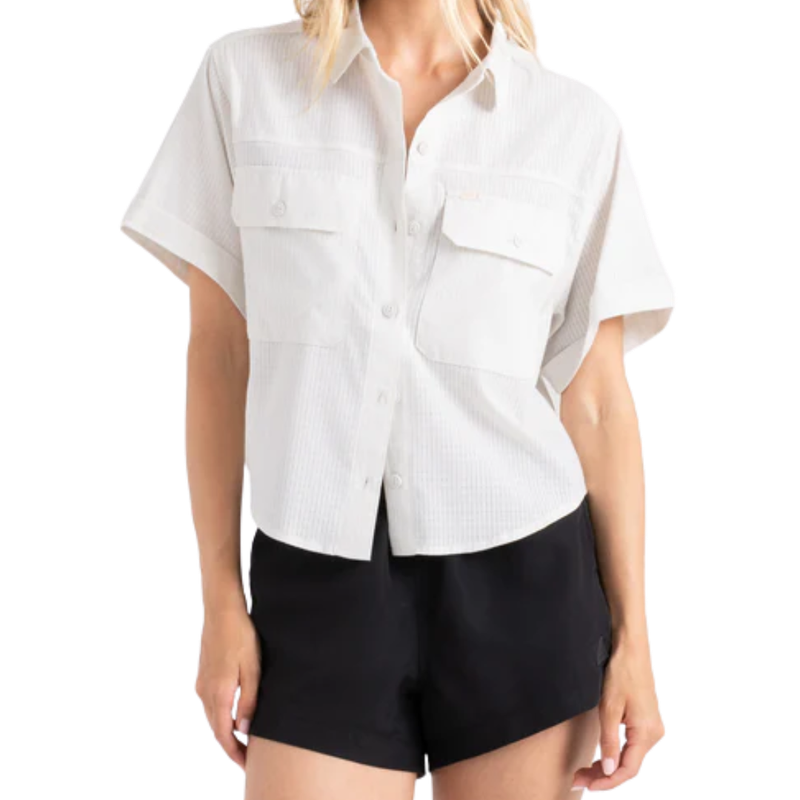 BLESS UP CROPPED BUTTON UP SHIRT