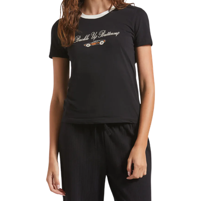 BUCKLE UP FITTED CREW T-SHIRT