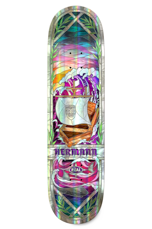HERMANN HOLO RAINBOW FOIL CATHEDRAL 8.38" DECK