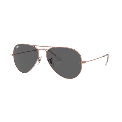 AVIATOR LARGE METAL ROSE GOLD/DARK GREY