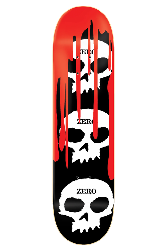 3 SKULL BLOOD BLACK 8.25" DECK