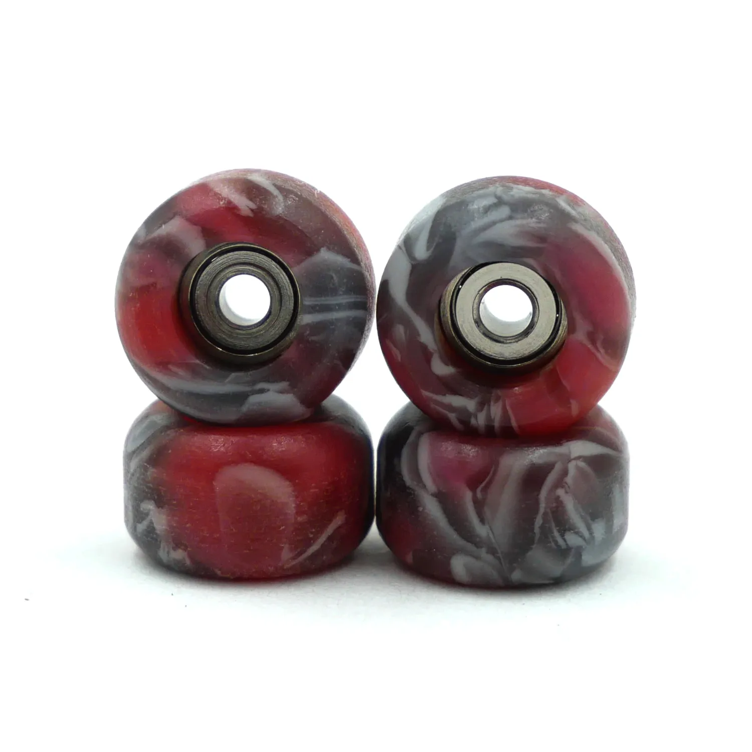 FINGERBOARD GROM WHEELS RED SWIRL 4PK
