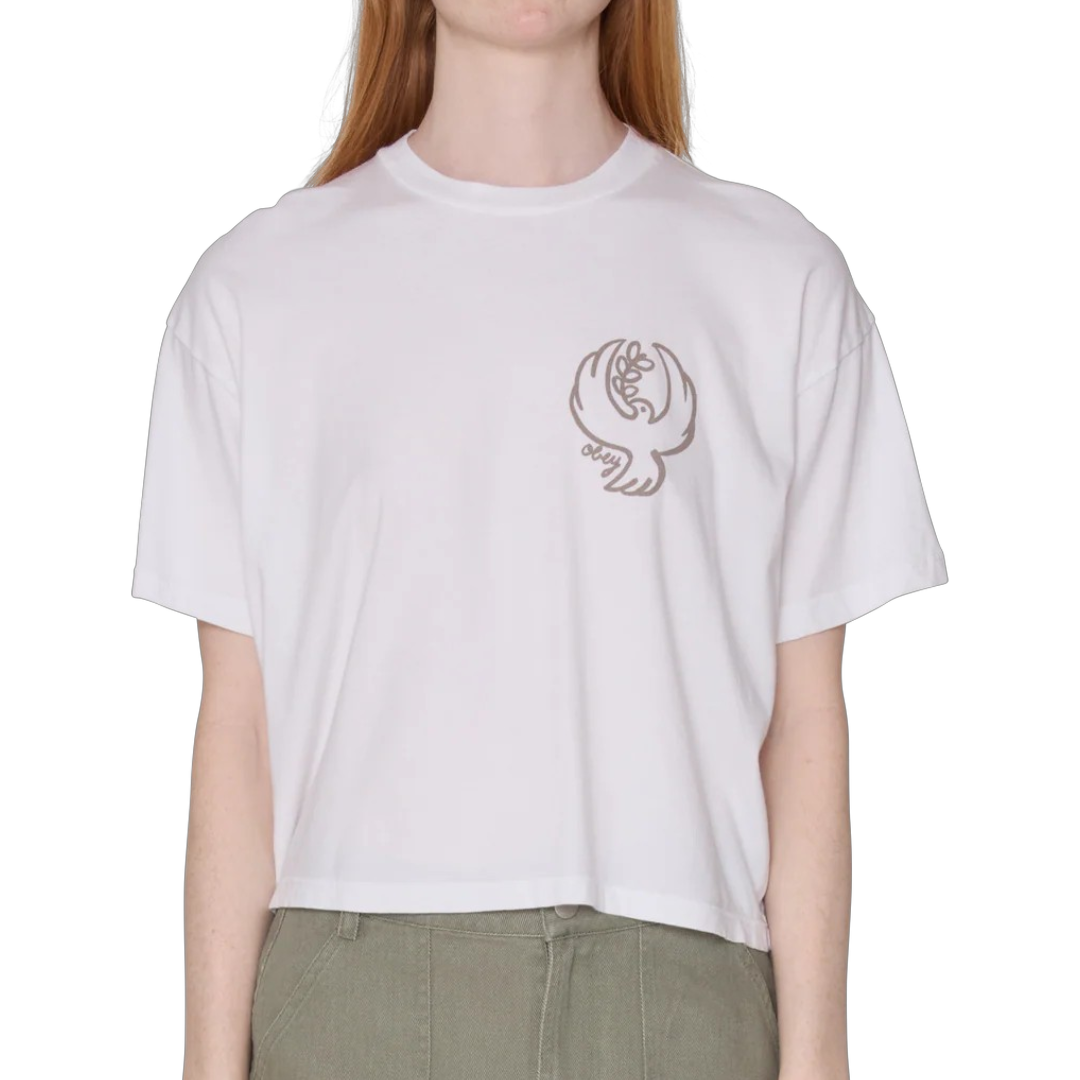 W OBEY ROUND DOVE TEE