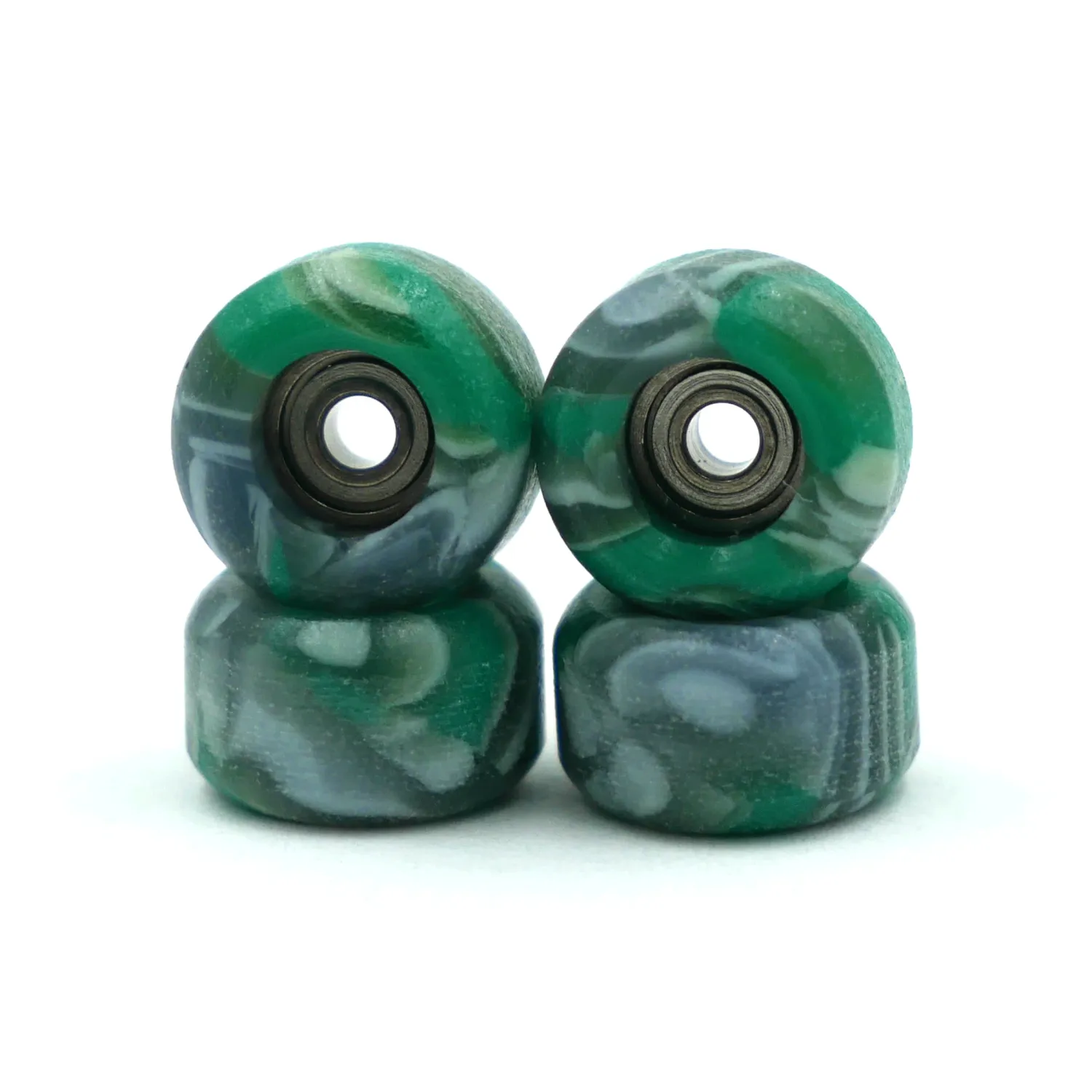 FINGERBOARD GROM WHEELS GREEN SWIRL 4PK