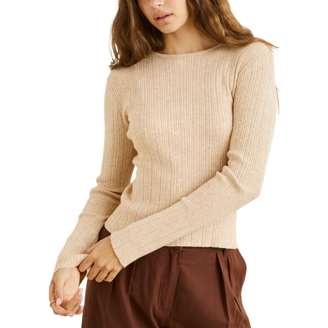 ESSENTIAL LS KNIT TOP