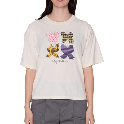ARGILE BUTTERFLY CROPPED TEE