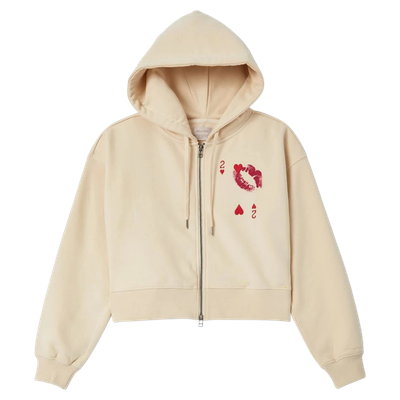 KISSING HEARTS ZIP HOODIE