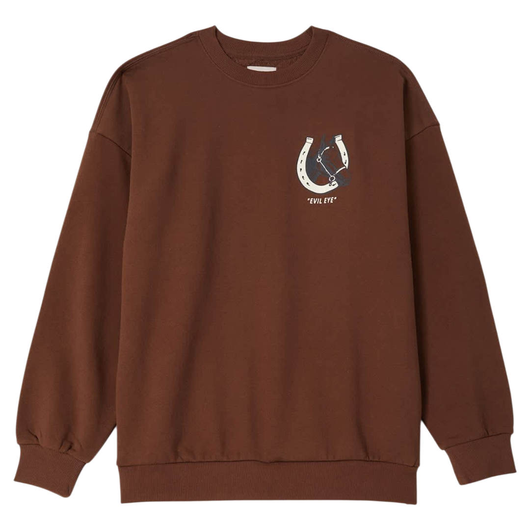 EVIL EYE HORSESHOE OVERSIZED CREW
