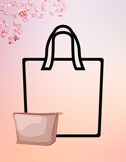 Tote and makeup bags