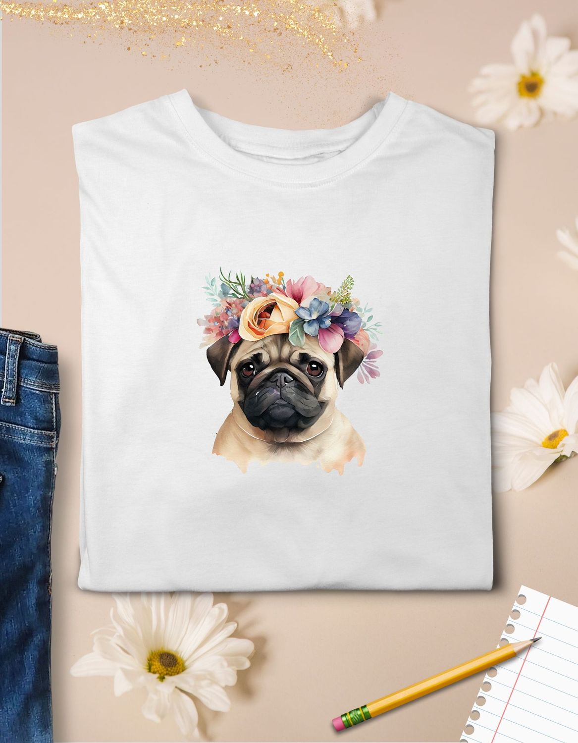 Camiseta Flower dog