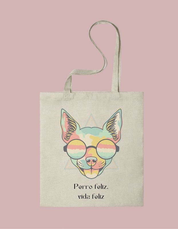 Tote bag Perro feliz