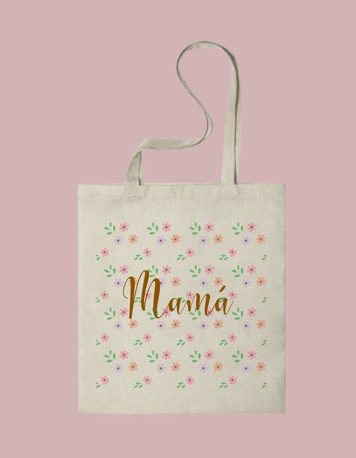 Tote bag "Mamá" con motivo floral 2