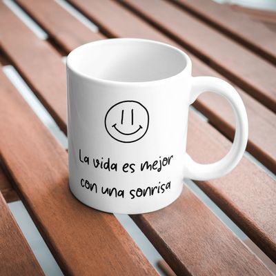 Taza Mejor sonriendo