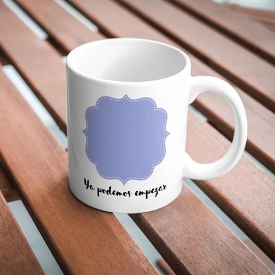 Taza Forma azul con foto