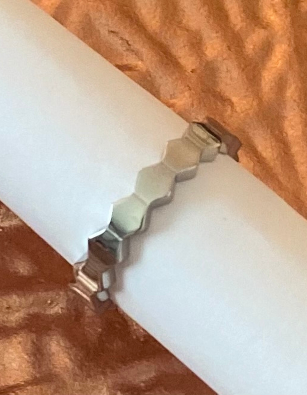 Anillo geométrico plata