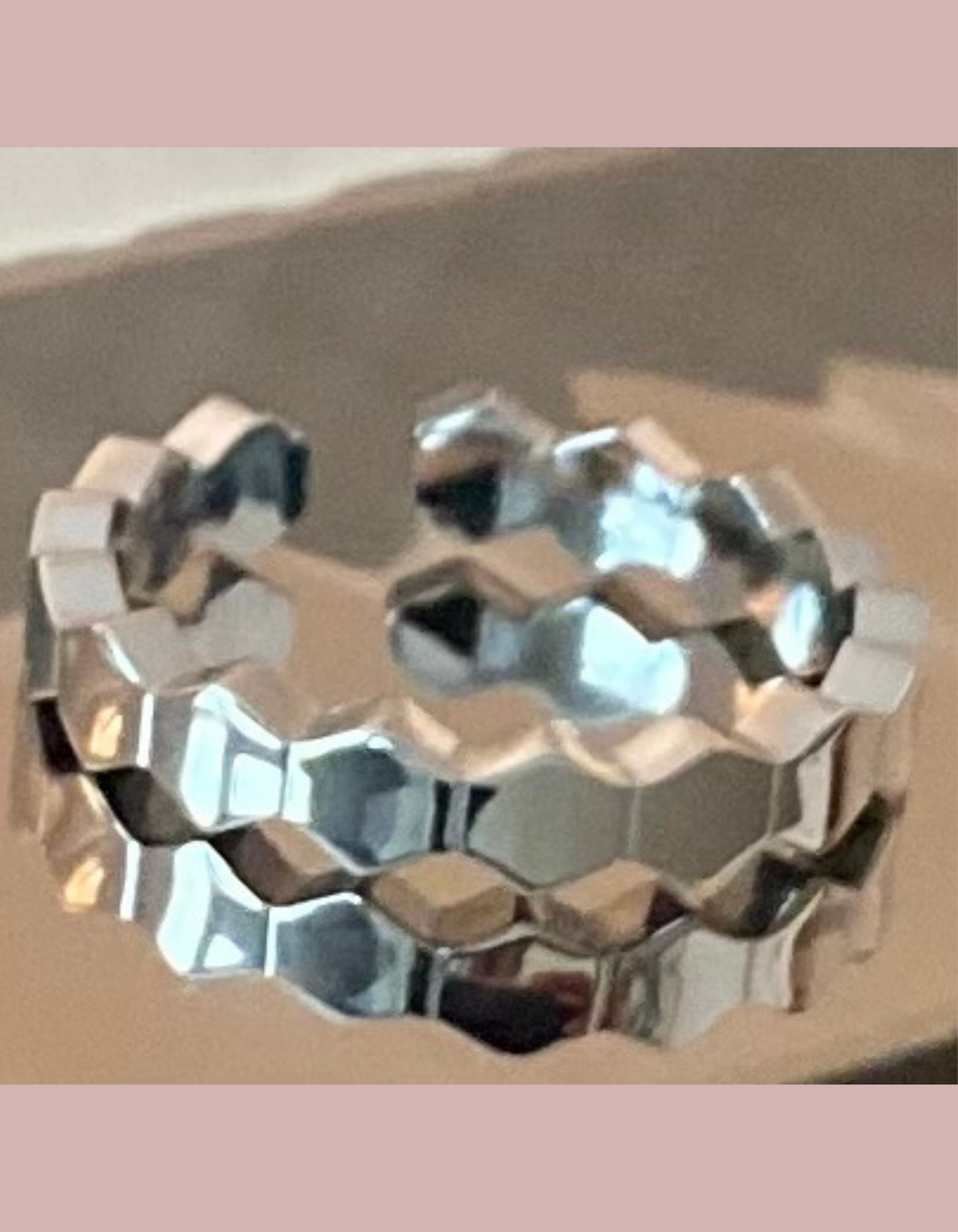 Anillo geométrico plata