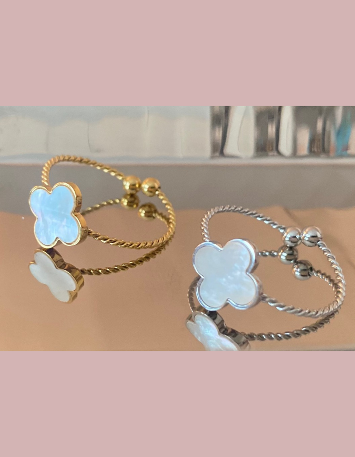 Anillo flores sencillo plata