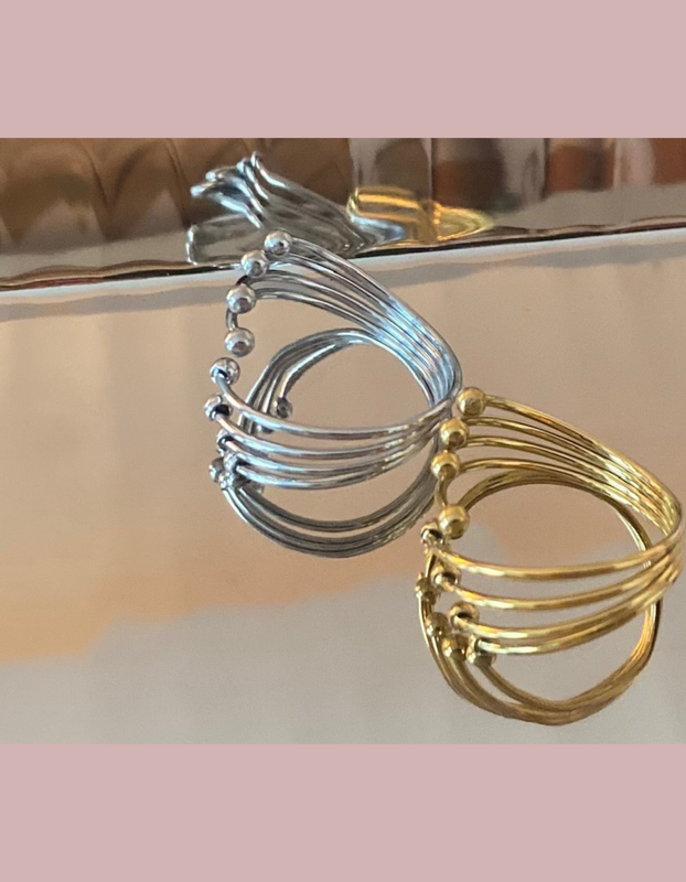 Anillo cuerdas plata
