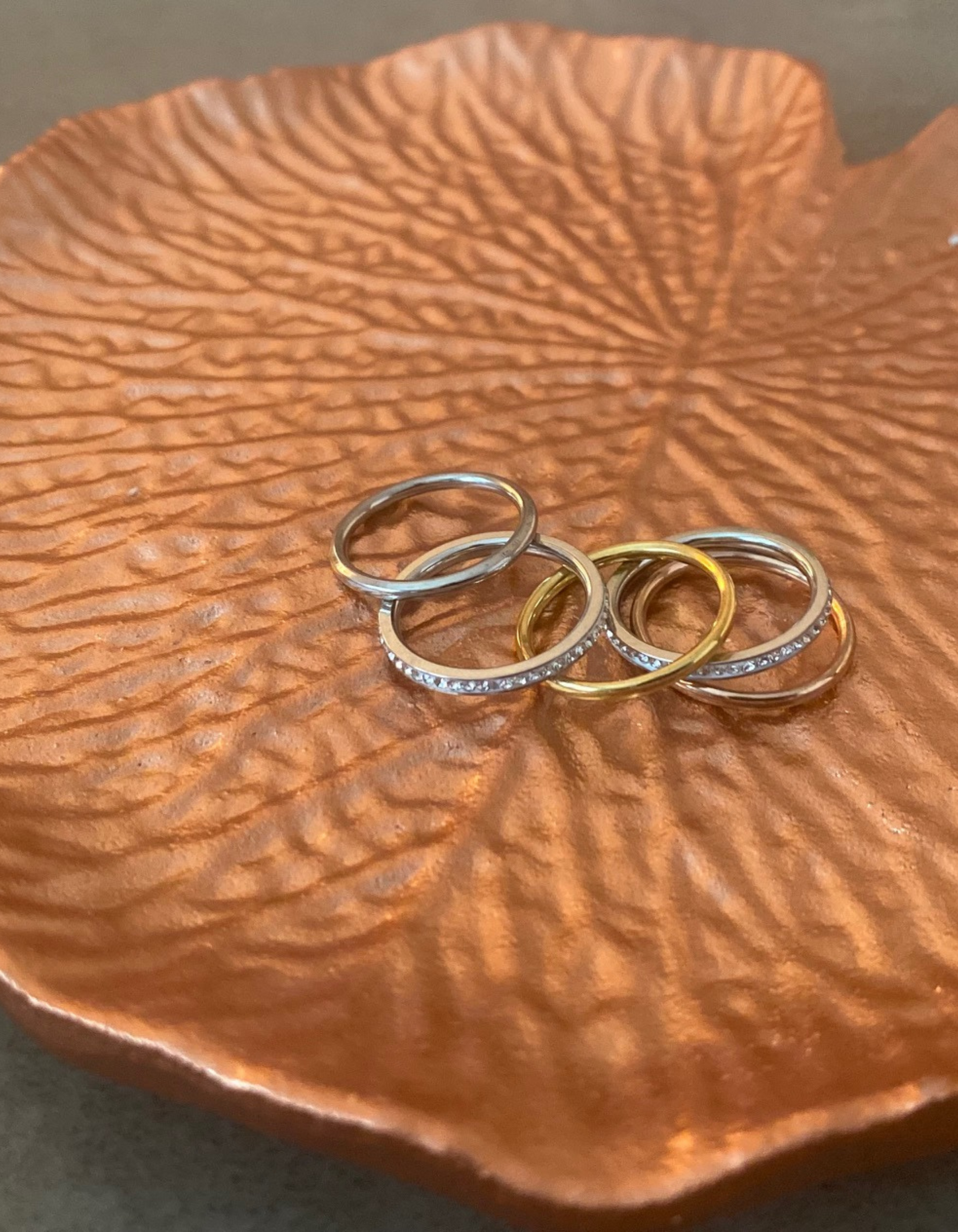 Anillo set brillos colores