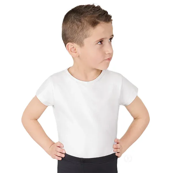 44100c - Eurotard Youth Unisex Microfiber Crew Nec - S White
