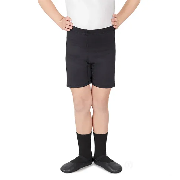 33440C Youth Unisex  Long Length Dance Shorts - XL Black