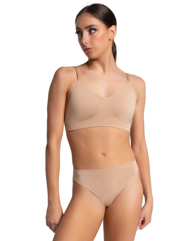 Capezio over &amp; unders clear bra- 3683 - 1XL