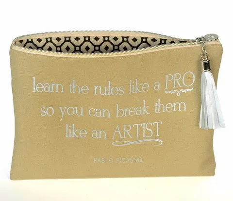 Chit Chat Cosmetic Bag &quot;Learn the Rules&quot; Pablo Picasso