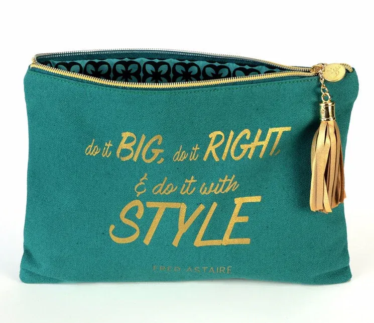 Chit Chat Cosmetic Bag &quot;Do it Big&quot; Fred Astaire Quote