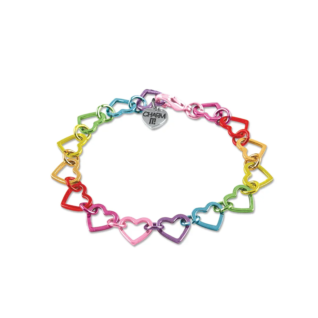 CHARM IT! Rainbow Heart Bracelet