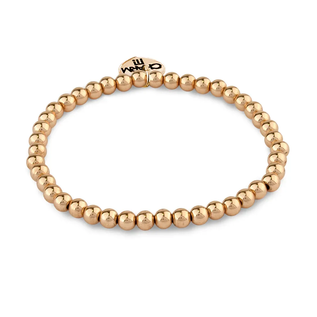 Charm it gold stretch bead bracelet 4mm