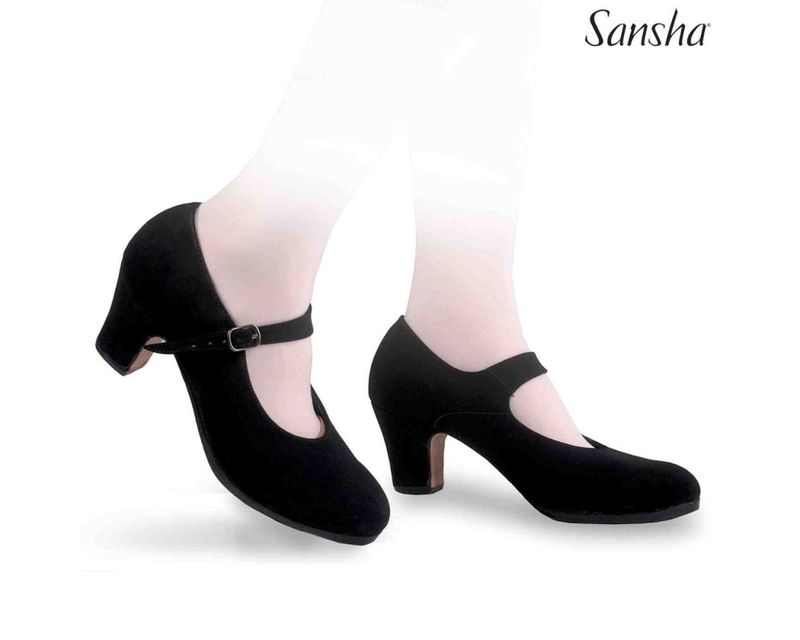 Flamenco Shoes - Sansha FL1S - 6 BLK