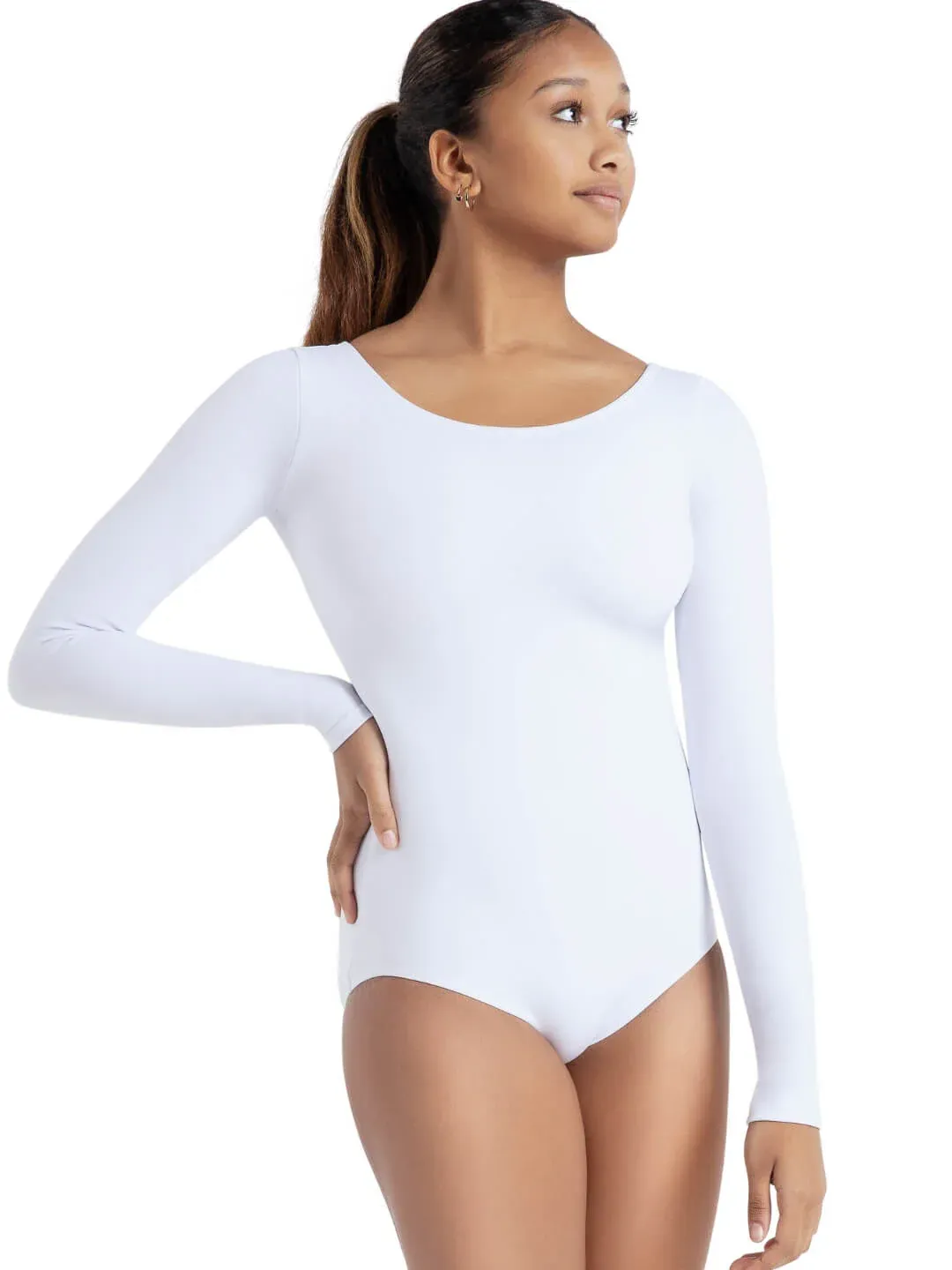 Capezio Leotard L/S Basic - TB135 - M WHT
